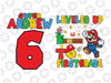 Personalized Super Mario Leveled Up To Kindergarten Png, Mario Back To School Png, Mario First Day Of School Png Mario Video Game, Digital Download