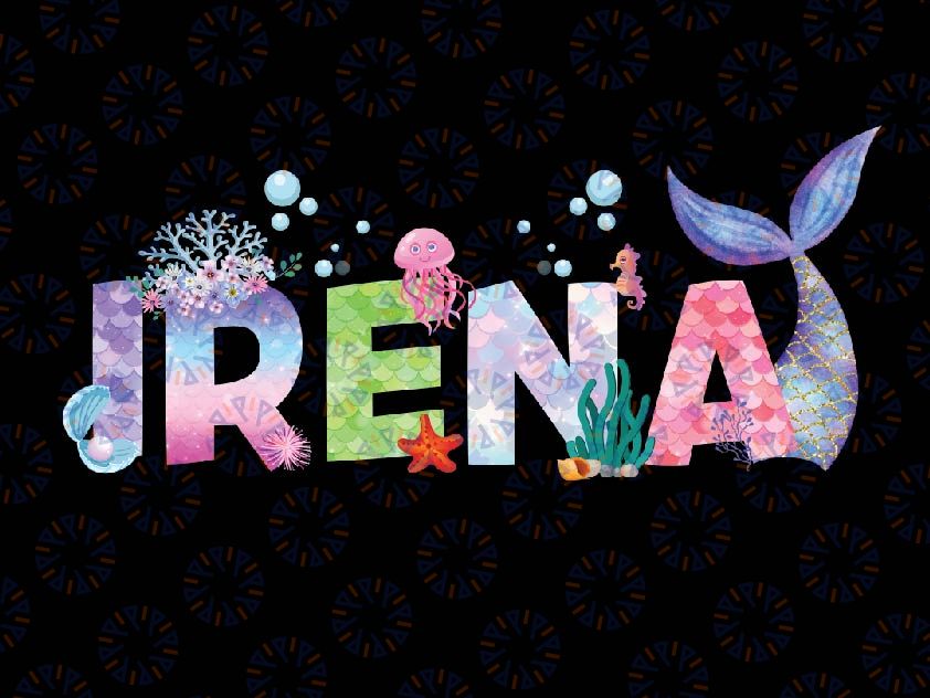 Personalized Name Mermaid Png, Sublimation Mermaid Birthday Png Digital, Custom Girl Name Mermaid PNG, Digital Download