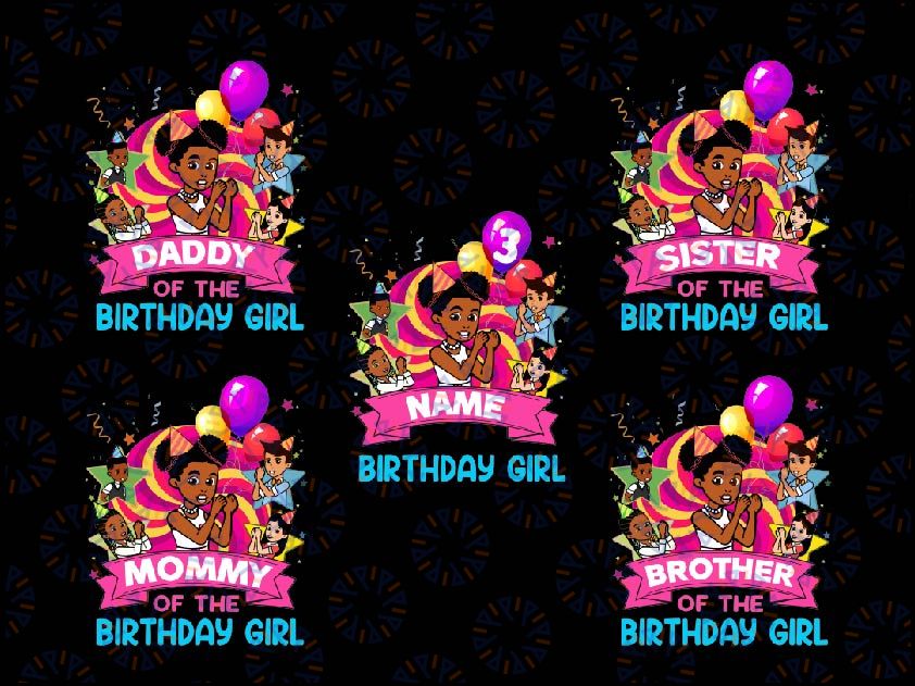 Personalized Gracies Corner Dolls Birthday Girl Png, Custom Gracies Birthday Girl Png, Birthday Doll Family Png, Digital Download