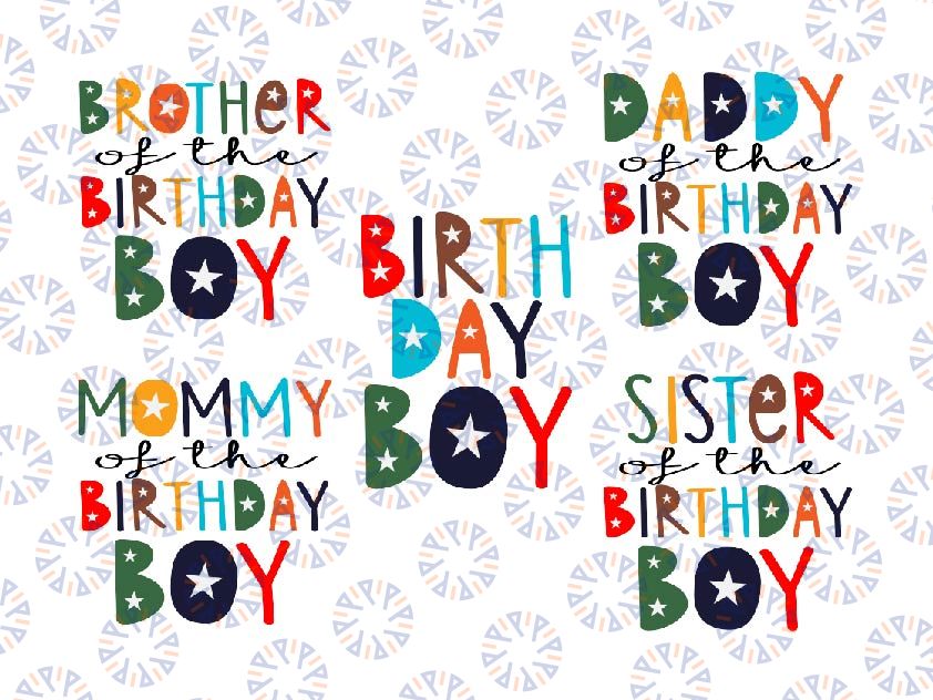 Family Matching Birthday Boy Star Svg, Birthday Family Svg, Birthday Boy Svg, Digital Download