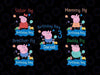 Personalized Name Peppa Birthday Svg, Pig Family Svg, Birthday Party Girl Png, Boy Birthday Funny Matching Cute Custom Png, Digital Download