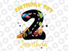 Personalized Name Birthday Boy Png, Personalized 2nd Birthday Truck And Excavator, construction Custom Boys Birthday