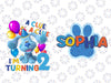 Personalized Name Blues Clues Birthday Png, Blues Clues Is Turning 2 Png, Blues Clues Family Shirt Png, Digital Download