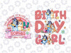 Personalized Name Bluey Birthday Png, Bluey Birthday Girl Png, Personalized Bluey Png, Custom Bluey Birthday, Digital Download