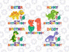 Personalized Age Dinosaur Png, Mom, Dad & Me Love Dinosaurs Png, Animal Birthday Png, Digital Download