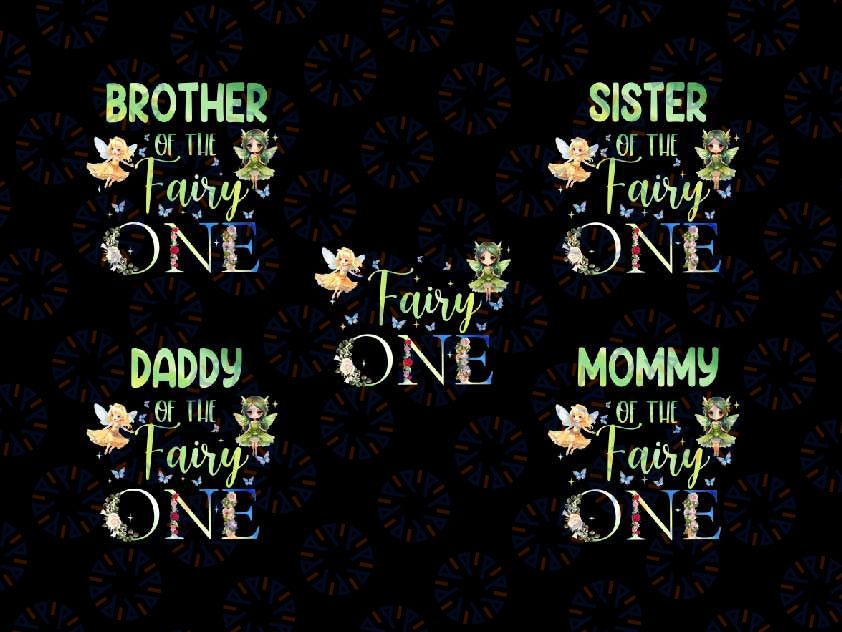 Personalized Name Fairy Birthday Family Png, Fairy One Birthday Png, Family mommy daddy Png, Digital Download