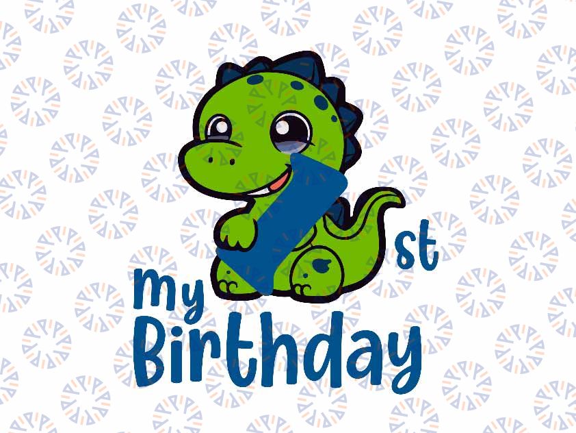 Custom Name My 1st First Birthday Dinosaur Svg, Birthday Girl Boy svg, 1th Birthday svg, Dinosaur 1 Years Old, Instant Download