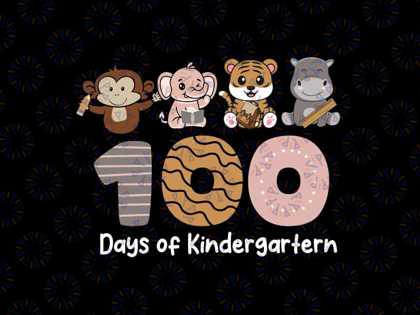 Cute Animal Happy 100 Days of School SVG, Safari Kids 100th Day of School, Teacher Gift svg, Coffee and Chaos, Teacher svg, 100 days svg