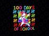 Dabbing Unicorn 100 Days of School Png, 100 Days Smarter Teacher Png, Unicorn Dabbing Lover Png, 100th Days Of School, Digital Download