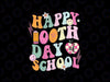 Happy 100th Day Of School Svg, Teacher Kids Retro Groovy 100 Days Svg, Digital Download