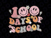 Groovy 100th Day Student Cute Svg, 100 Days Of School Smiley Face Svg Png, Digital Download