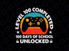 Video Gamer Student 100th Day Teacher Svg, 100 Days of School Controller Png Svg, Digital Download