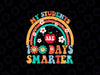 100th Day of School Kids Teacher Students Svg, 100 Days Smarter Rainbow Svg, Digital Download