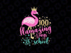 100 Flamazing Days of School Flamingo Teacher Girls Png, Flamingo Pink School Png, Digital Download