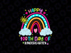 100th Day Of Kindergarten School Svg, Rainbow 100 Days Smarter Svg Png, Digital Download