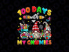 PNG ONLY 100 Days With My Gnomies Png, Happy 100th Day of School Gnome Png, Digital Download