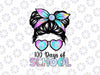 PNG ONLY 100 Days Smarter Girls Mes-sy B-un Hair Png, 100th Day Of School Png, Digital Download