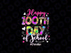 PNG ONLY Tie Dye Happy 100th Day Of School Para Life Png, Retro 100 days Leopard Png, Digital Download