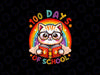 PNG ONLY Cute 100th Day Of School Kitten Png, 100 Days Cat Reading Book Rainbow Png, Digital Download