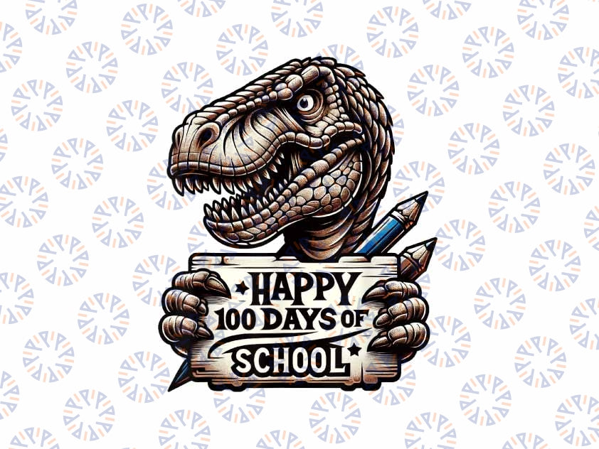 PNG ONLY Happy 100 Days Of School Scary Png, Funny Trex For Teachers Png, Digital Download