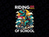 PNG ONLY Riding 100 Days Of school Bicycle Cycling Rider Dinosaur Png, 100 Days Of School Png, Digital Download