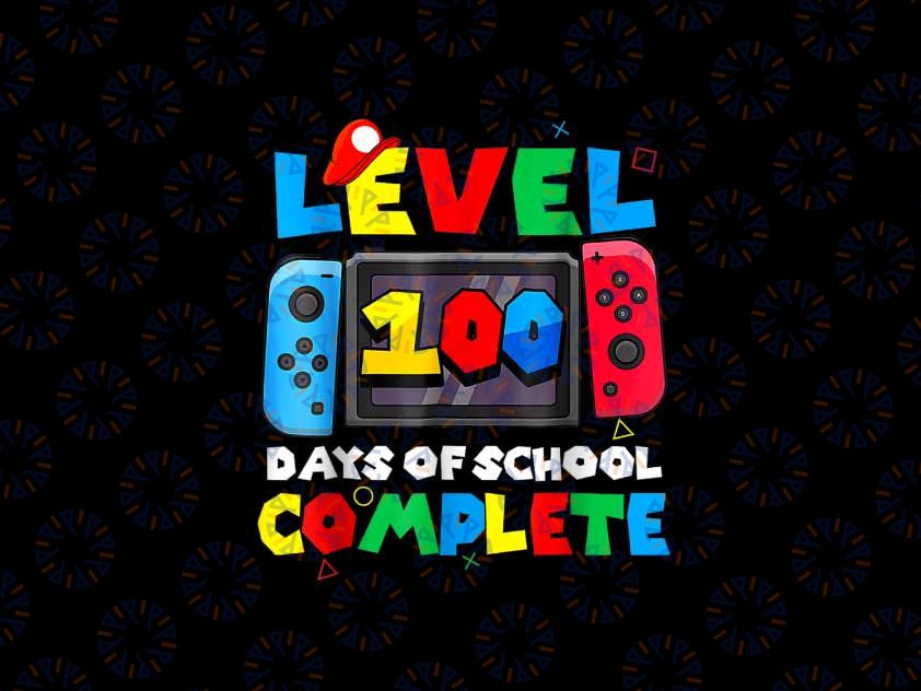 PNG ONLY Level 100 Days Of School Complete Png, Gamer Video Games Boys Png, 100th Day School Png, Digital Download