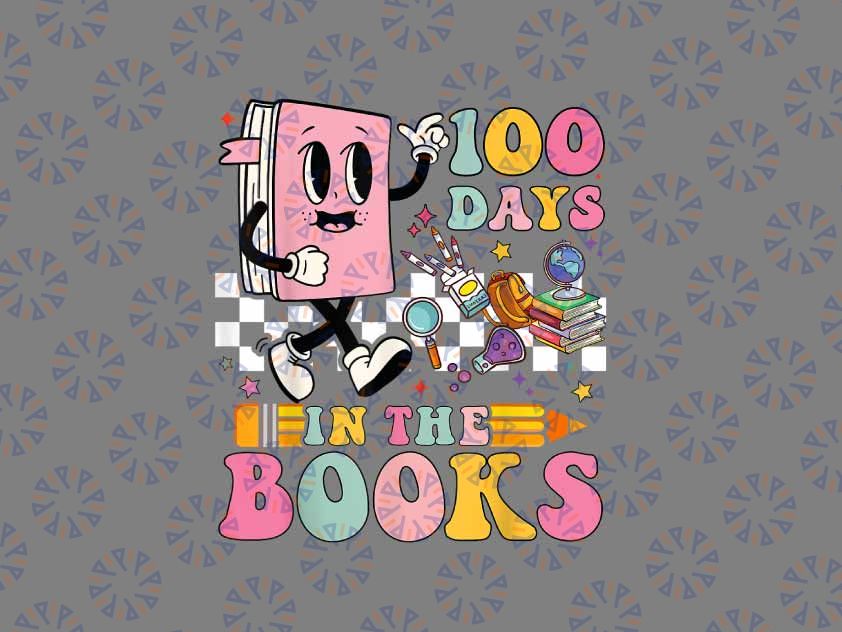 PNG ONLY 100 Days in the Books Reading Teacher Png, 100th Day of School Png, Digital Download