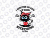 Funny Cat I Survived 100 Days Of School Its Fine I'm Fine Svg, 100 Days Of School Cat Svg Png, Digital Download