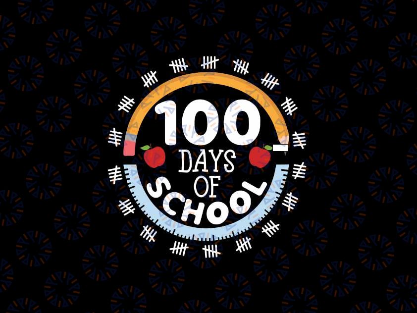 100th Day Of School Teacher Svg, 100 Days Smarter Pencil Ruler Svg, Digital Download