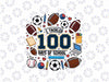 100 Days of School Png, I Tackled 100 Days of School Sports Png, One Hundred Days Football Soccer Baseball, Digital Download