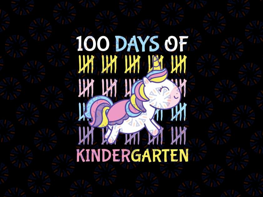 100 Days of Kindergarten Unicorn Teacher Girls Svg, Kindergarten School Svg, Digital Download