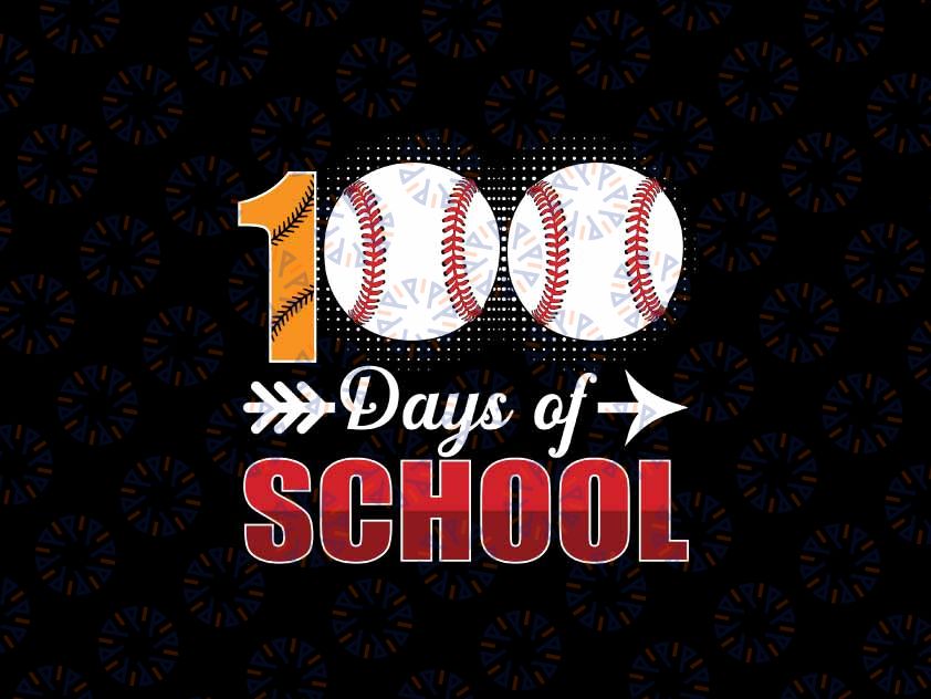 100 Days of School Baseball Teacher Svg, Basketball Player Svg,  100 Days Of School Png, Digital Download