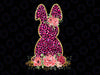 PNG ONLY Cute Bunny Rabbit Pink Leopard Png, Bunny Happy Easter Day Flower Png, Easter Day Png, Digital Download