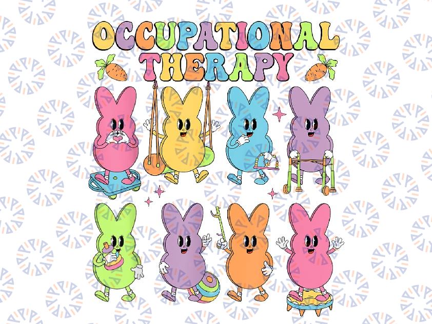 PNG ONLY Occupational Therapy Bunnies Png, Happy Easter Day Ot Ota Cota Png, Easter Day Png, Digital Download