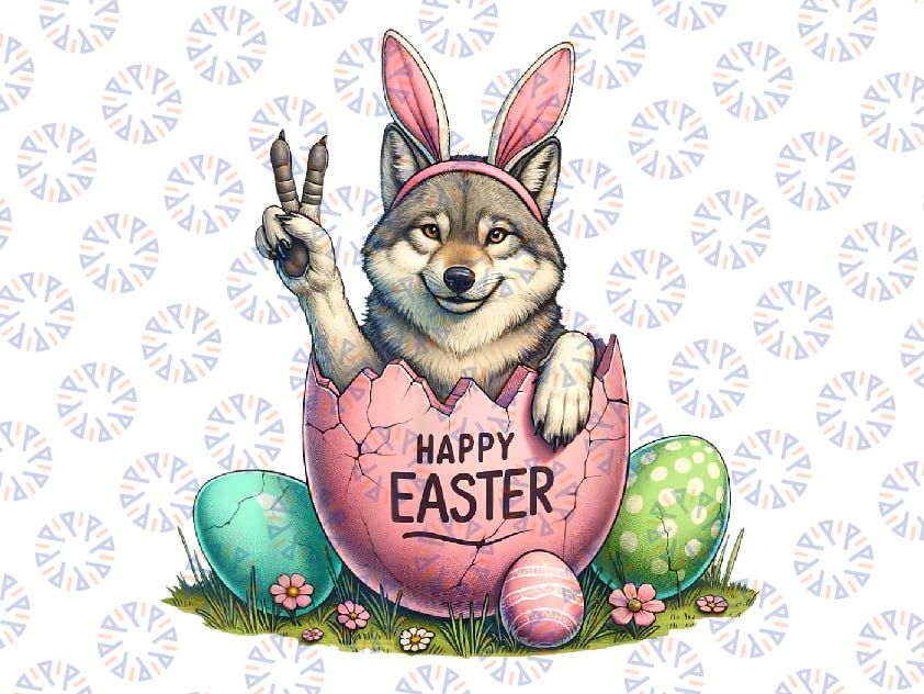 PNG ONLY Cute Peace Sign Hand Becgie dog Bunny Easter Png, Easter Bunny Dog Png, Easter Day Png, Digital Download