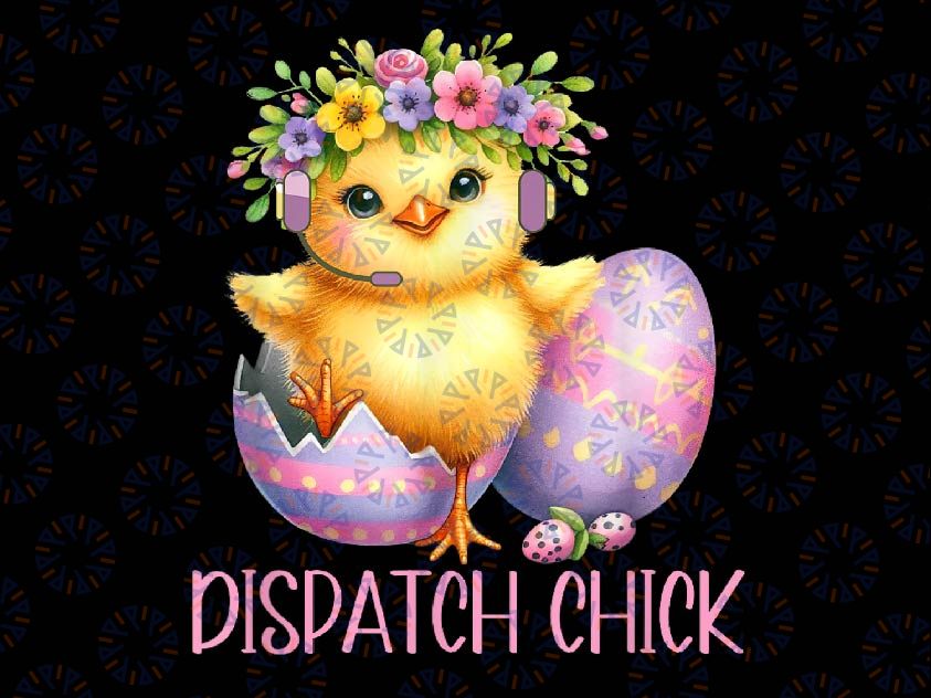 PNG ONLY Easter 911 Dispatcher Chick Png, Emergency Dispatcher Chick Bunny Png, Easter Day Png, Digital Download