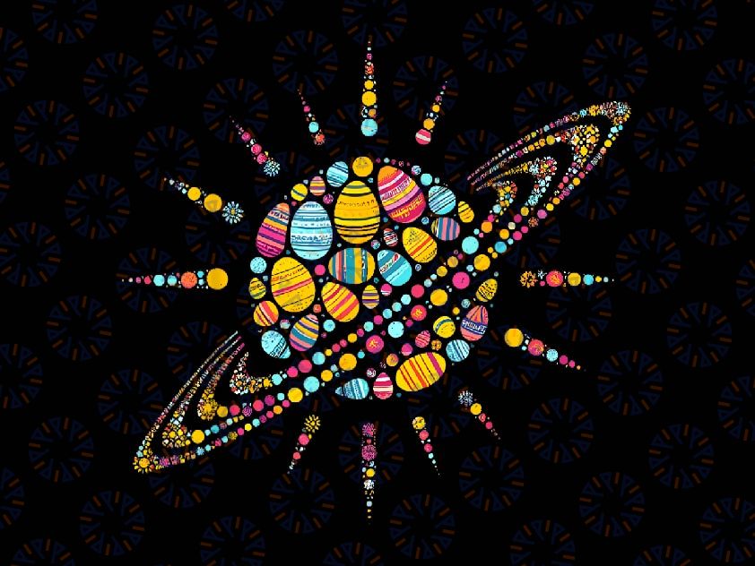 PNG ONLY Solar System Colorful Easter Egg Png, Outer Space Solar System Png, Easter Day Png, Digital Download