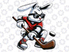 PNG ONLY Boys Happy Easter BunnyPlaying Hockey Png, Easter Sport Png, Easter Day Png, Digital Download