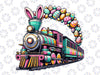 PNG ONLY Railroad Bunny Train Easter Egg Png, Easter Train Egg Png, Easter Day Png, Digital Download