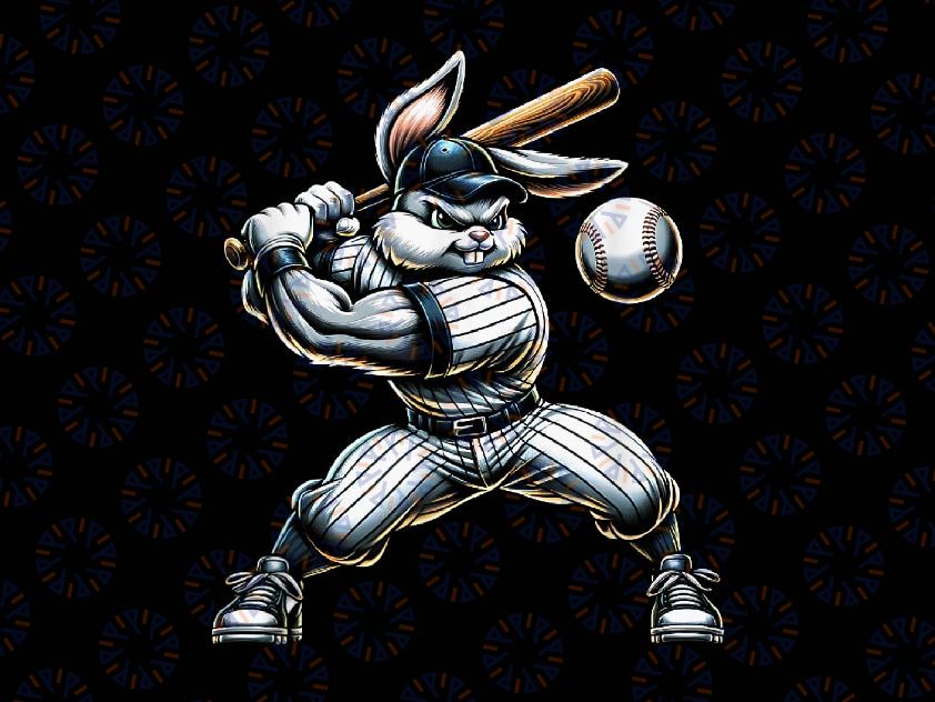 PNG ONLY Baseball Bunny Easter Rabbit Png, Easter Sports png, Easter Day Png, Digital Download