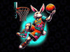PNG ONLY Dunk Easter Bunny Basketball Png, Sports Bunny Easter Png, Easter Day Png, Digital Download