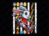 PNG ONLY American Flag Easter Eggs Png, Bunny Playing Ice Hockey Player Png, Easter Day Png, Digital Download