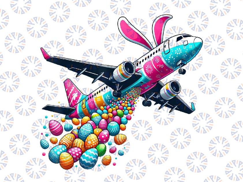 PNG ONLY Bunny Airplane Easter Egg Png, Easter Airplane Egg Png, Easter Day Png, Digital Download