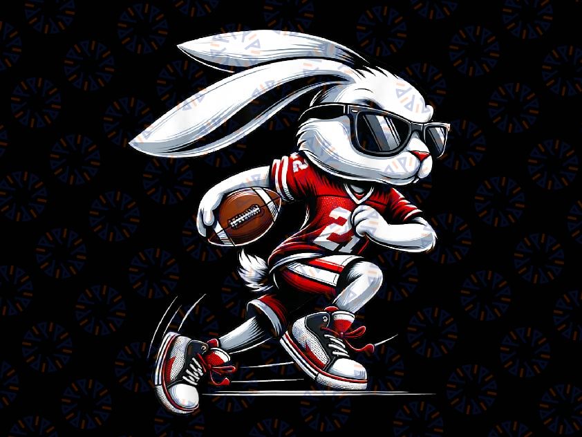 PNG ONLY Happy Easter Bunny Playing Football Easter Sport Png, Sports Easter Rabbit Png, Easter Day Png, Digital Download