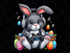 PNG ONLY Cute Happy Easter Day Bunny Egg Play Game console Png, Funny Bunny Gamer Png, Easter Day Png, Digital Download