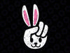 Bunny Peace Sign Easter Svg, Funny Rabbit Spring Svg, Easter Day Png, Digital Download