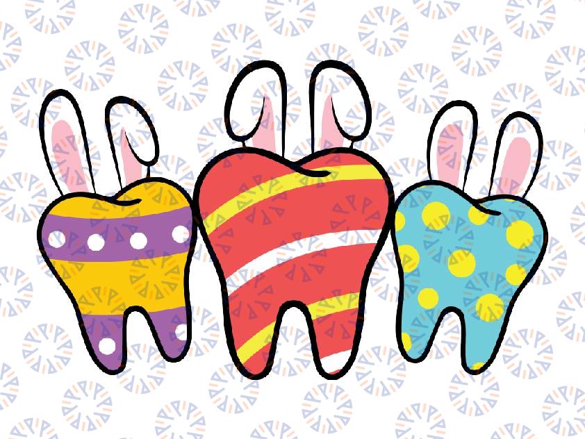 Funny Teeth Dental Squad Dentist Svg, Teeth Bunny Svg, Easter Day Png, Digital Download