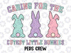 Caring For The Cutest Little Bunnies Svg, Peds Crew Easter Nurse Svg, Easter Day Png, Digital Download