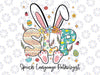 Speech Language Pathologist Bunny Png, Bunnies Happy Easter SLP Png, Easter Day Png, Digital Download