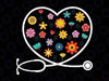 Hello Spring Floral Stethoscope Svg, Happy Easter Nurse CNA CMA Svg, Easter Day Png, Digital Download